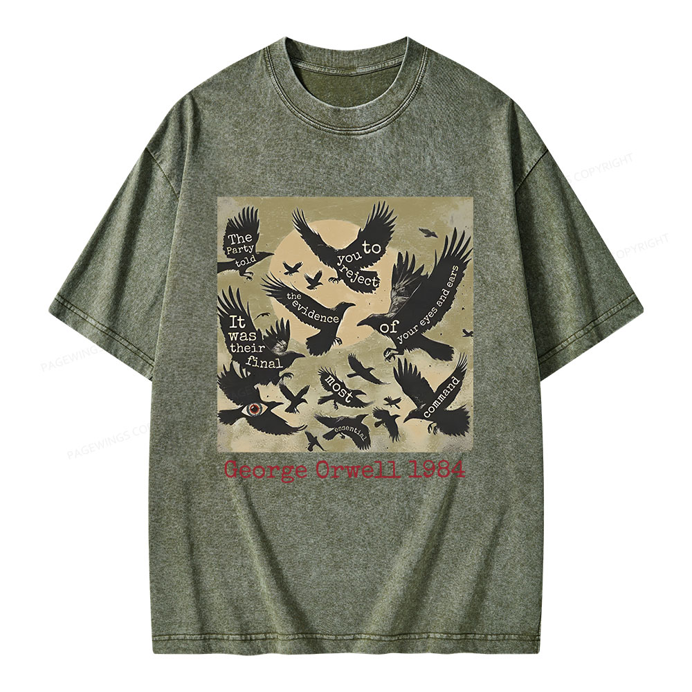 Pagewings It Was Their Final 1984 Unisex Washed T-shirt