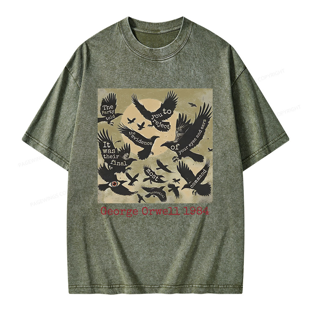 Pagewings It Was Their Final 1984 Unisex Washed T-shirt
