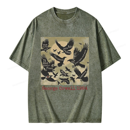Pagewings It Was Their Final 1984 Unisex Washed T-shirt