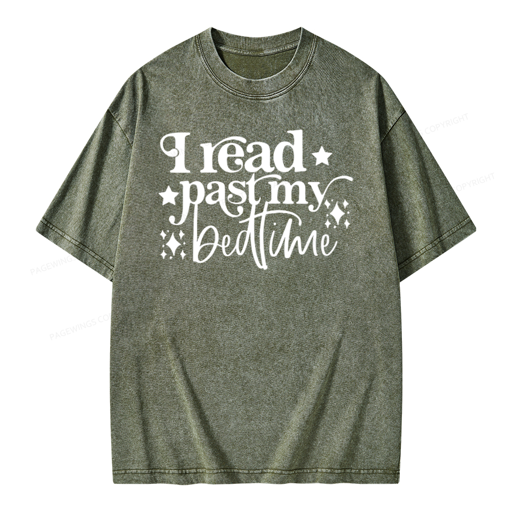 Pagewing I Read Past My Bedtime Unisex Tee Unisex Washed T-shirt