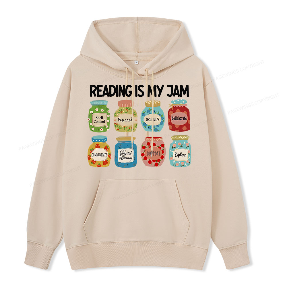 Pagewings Reading is My Jam Bookworm Unisex Classic Hoodie
