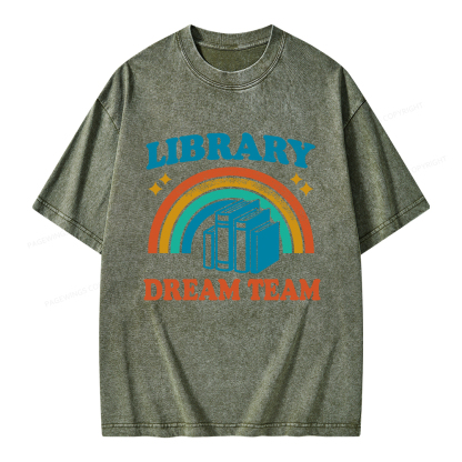 Pagewings Library Dream Team Unisex Washed T-shirt