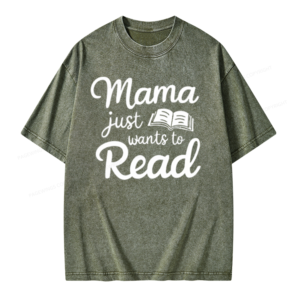 Pagewing Mama Wants Wo Read Unisex Tee Unisex Washed T-shirt