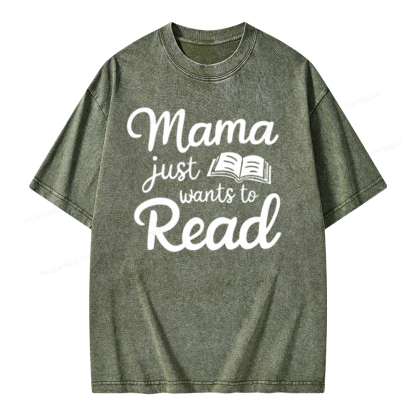 Pagewing Mama Wants Wo Read Unisex Tee Unisex Washed T-shirt
