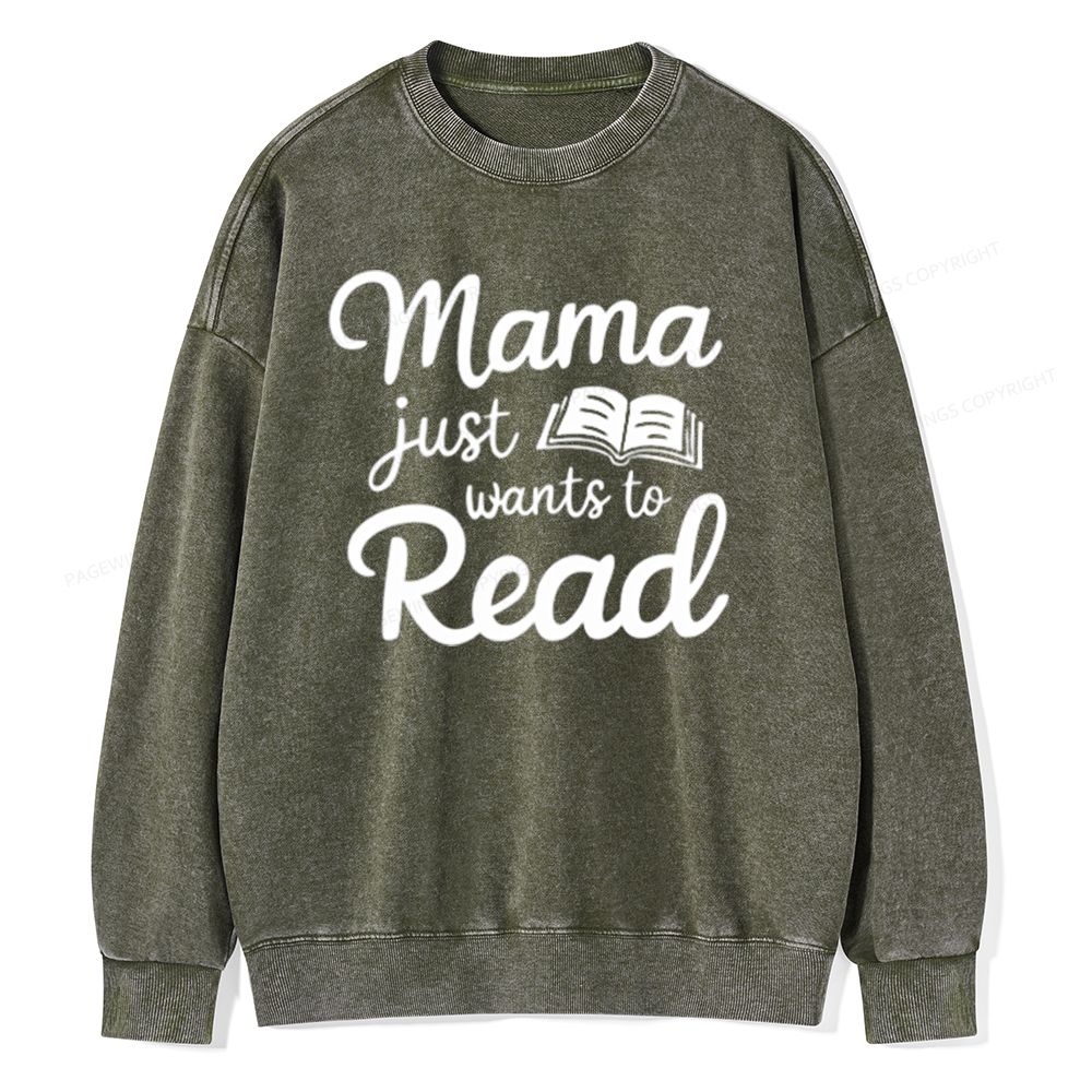 Pagewing Mama Wants Wo Read Unisex Tee Unisex Washed Sweatshirt