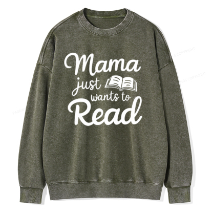 Pagewing Mama Wants Wo Read Unisex Tee Unisex Washed Sweatshirt
