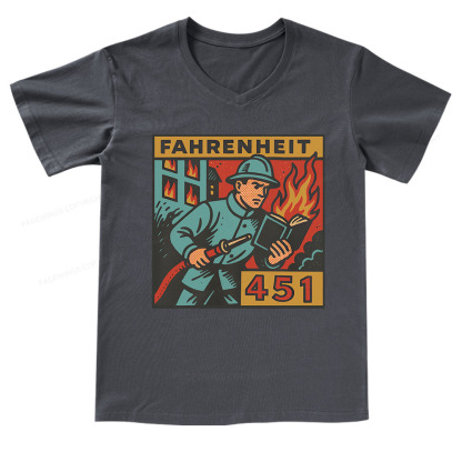 Pagewings Literature 451 V-neck T-shirt