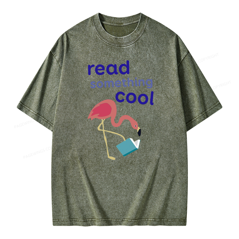 Pagewing Reading Something Cool Unisex Washed T-shirt