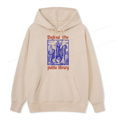 Pagewings Defend the Public Library Unisex Classic Hoodie