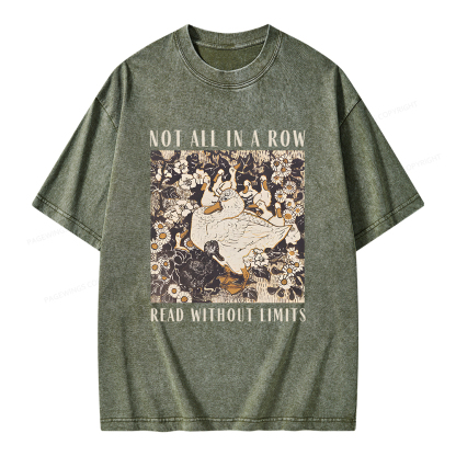 Pagewings Not All In A Row Read Without Limits Unisex Washed T-shirt