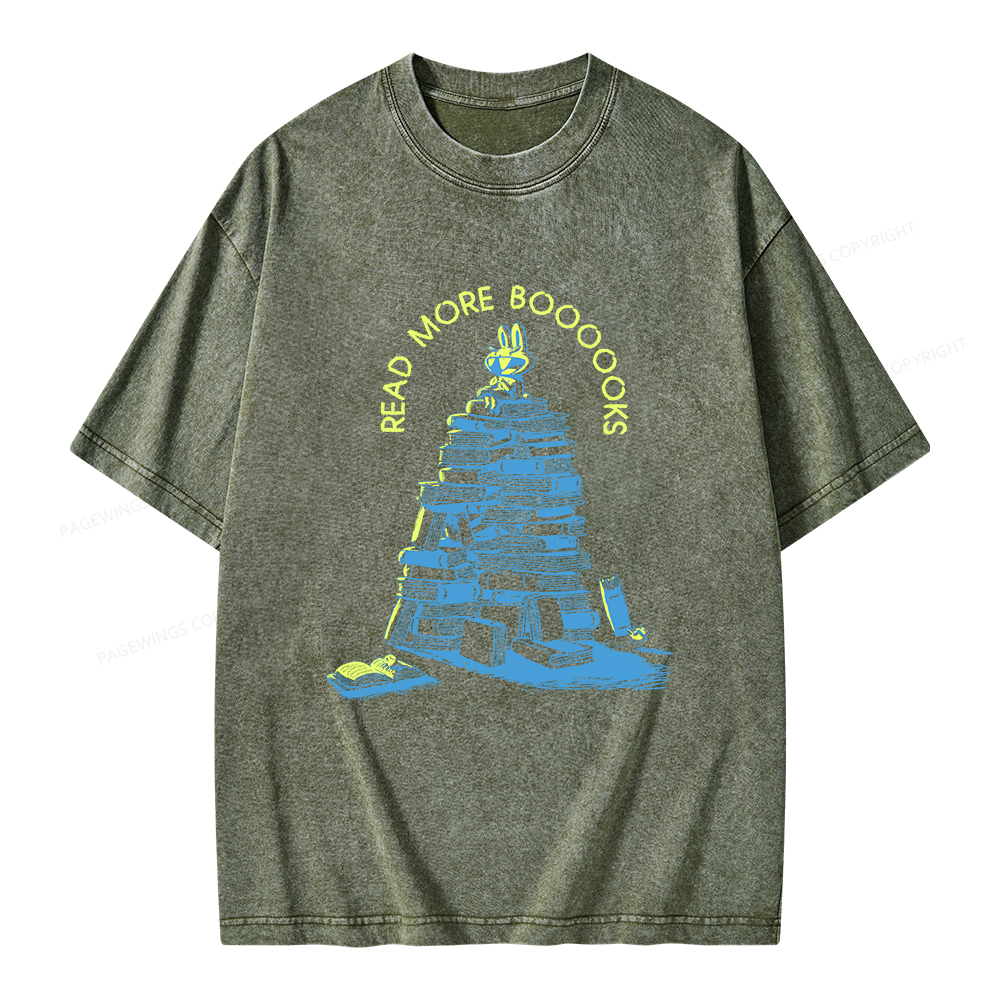 Pagewings Read More Boooooks Unisex Washed T-shirt