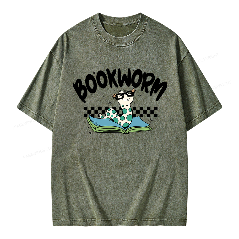 Pagewings Bookworm Unisex Washed T-shirt