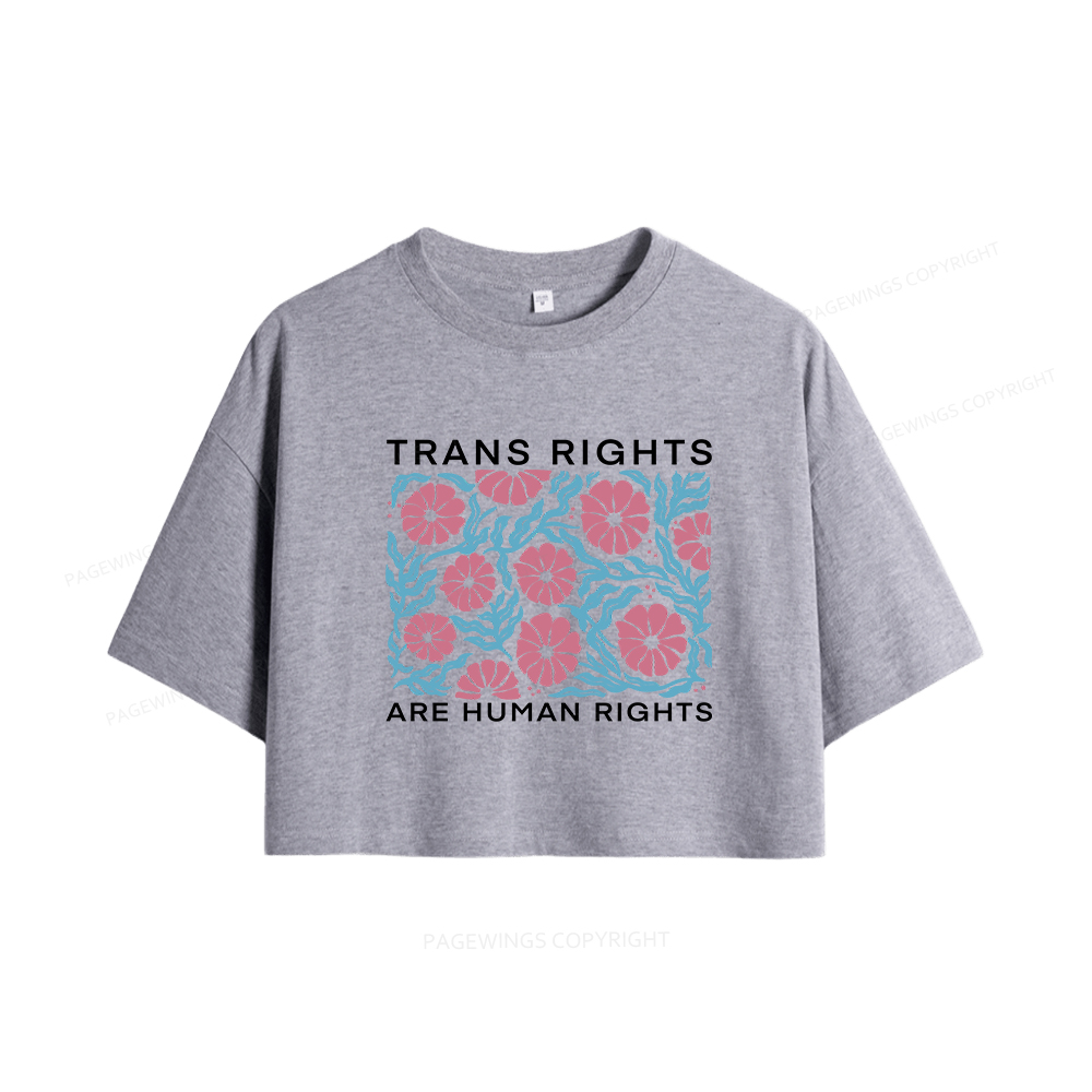 Pagewings Trans Rights Are Human Rights Women Crop Tops
