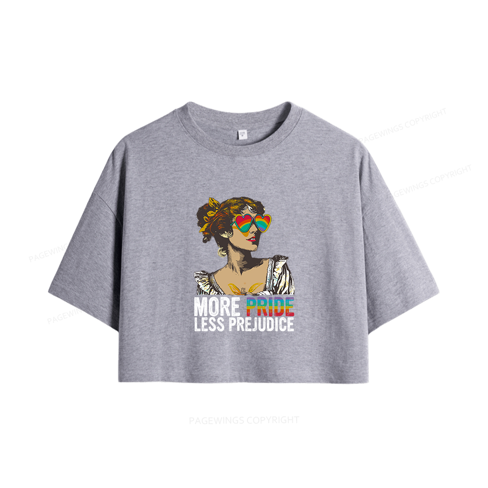 Pagewings More Pride Less Prejudice Women Crop Tops