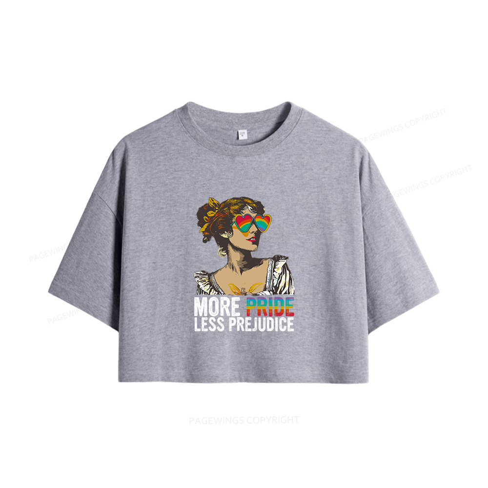 Pagewings More Pride Less Prejudice Women Crop Tops