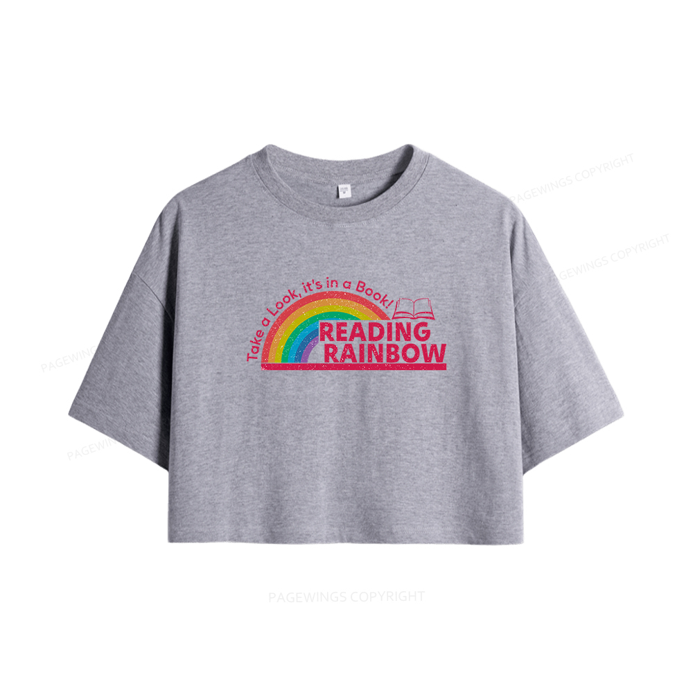 Pagewings Reading Rainbow Women Crop Tops