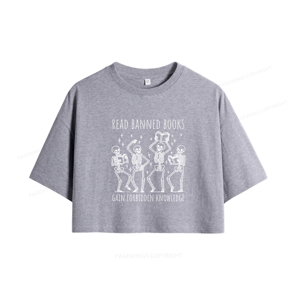 Pagewings Reading Books Tee Book Lover Gift Women Crop Tops