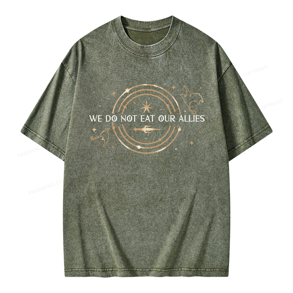 Pagewings We Do Not Eat Our Allies Unisex Washed T-shirt