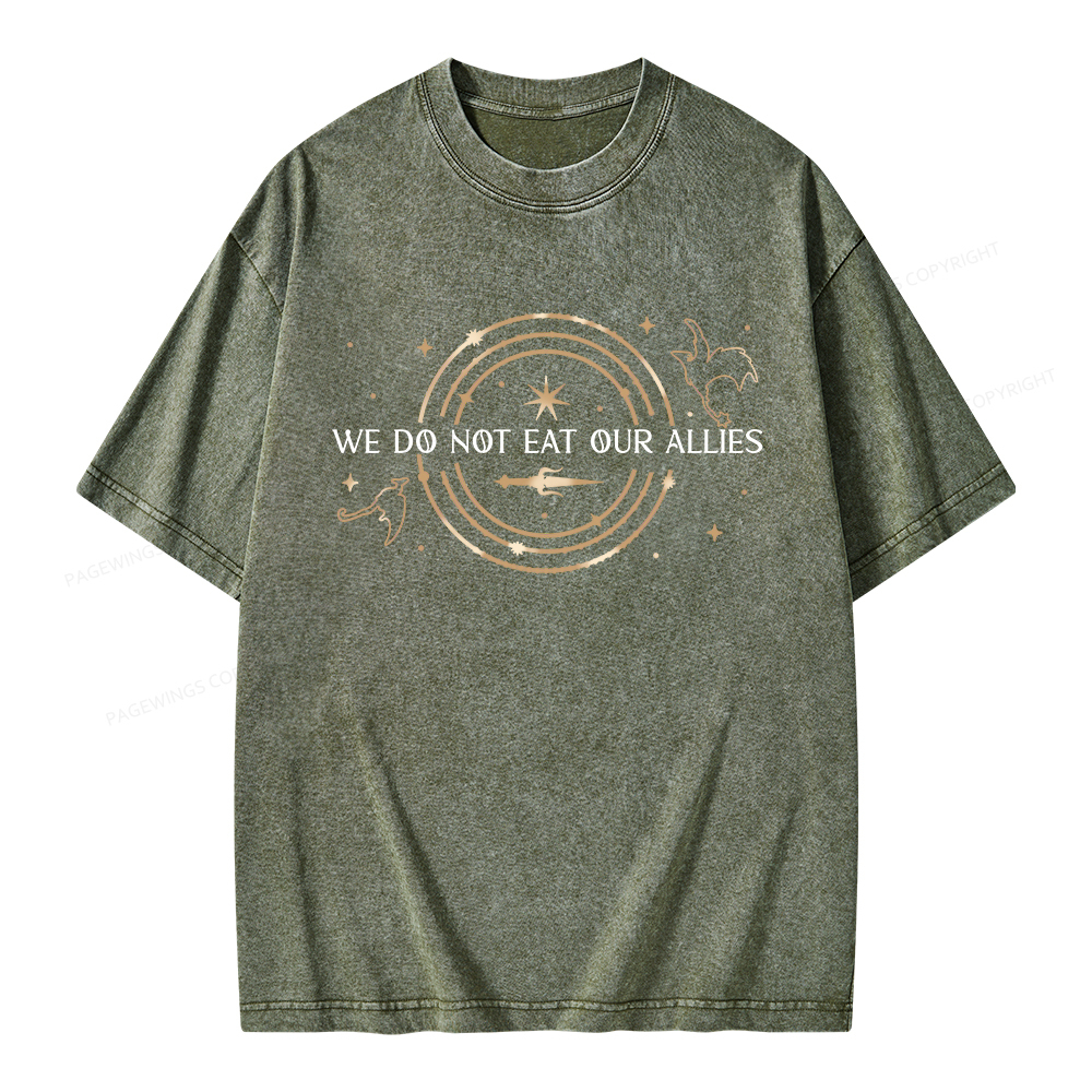 Pagewings We Do Not Eat Our Allies Unisex Washed T-shirt