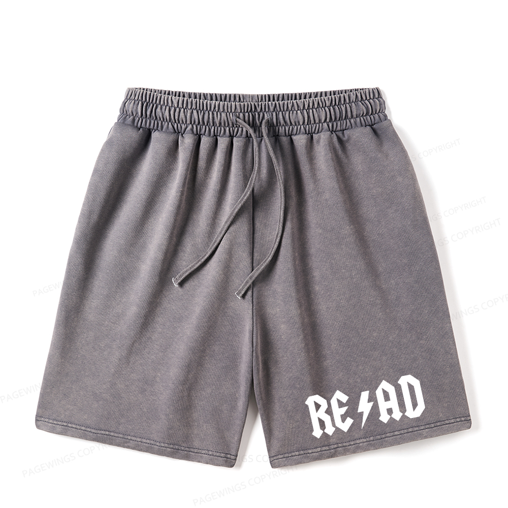 Pagewings Read Back In The Library Unisex Washed Shorts
