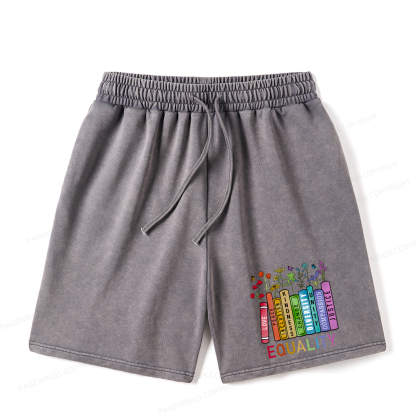 Pagewings Equal Rights Unisex Washed Shorts