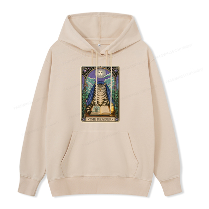 Pagewings The Reader Cat Tarot Cards Unisex Classic Hoodie