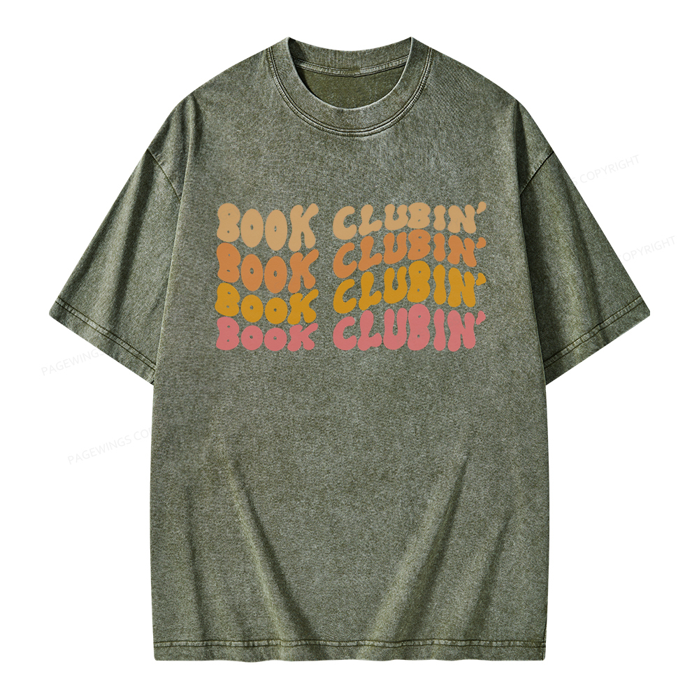 Pagewings Book Clubin’ Unisex Washed T-shirt
