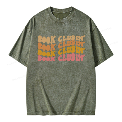 Pagewings Book Clubin’ Unisex Washed T-shirt