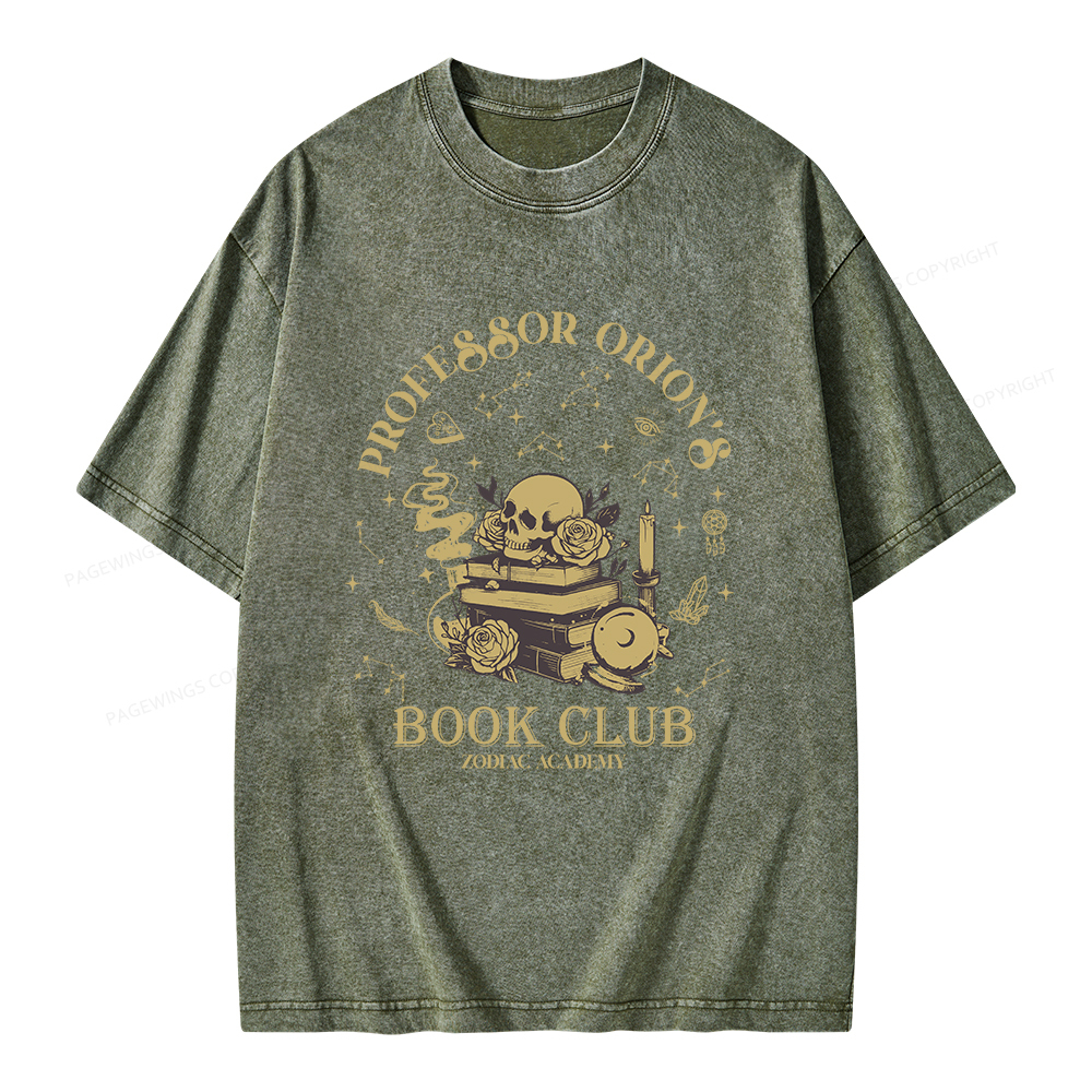 Pagewings Professor Orion's Book Club Unisex Washed T-shirt
