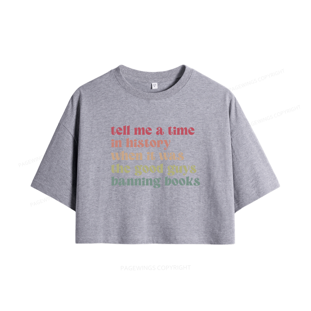 Pagewings Tell Me a Time in History Women Crop Tops