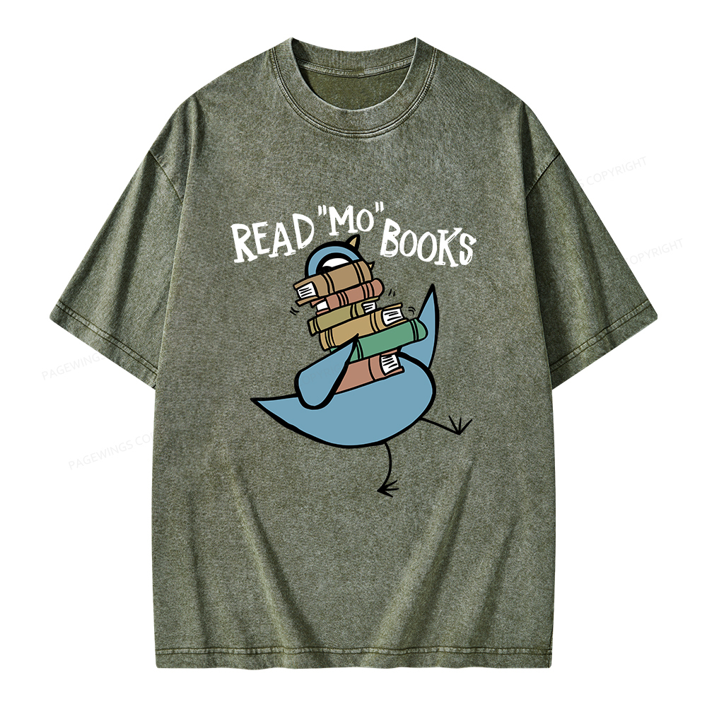 Pagewings Read More Books Unisex Washed T-shirt