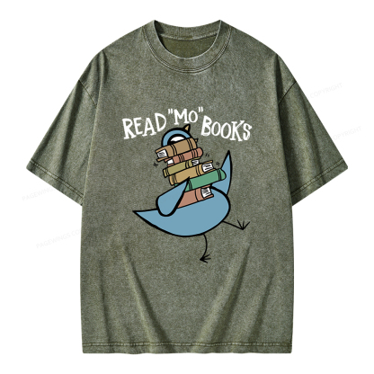 Pagewings Read More Books Unisex Washed T-shirt