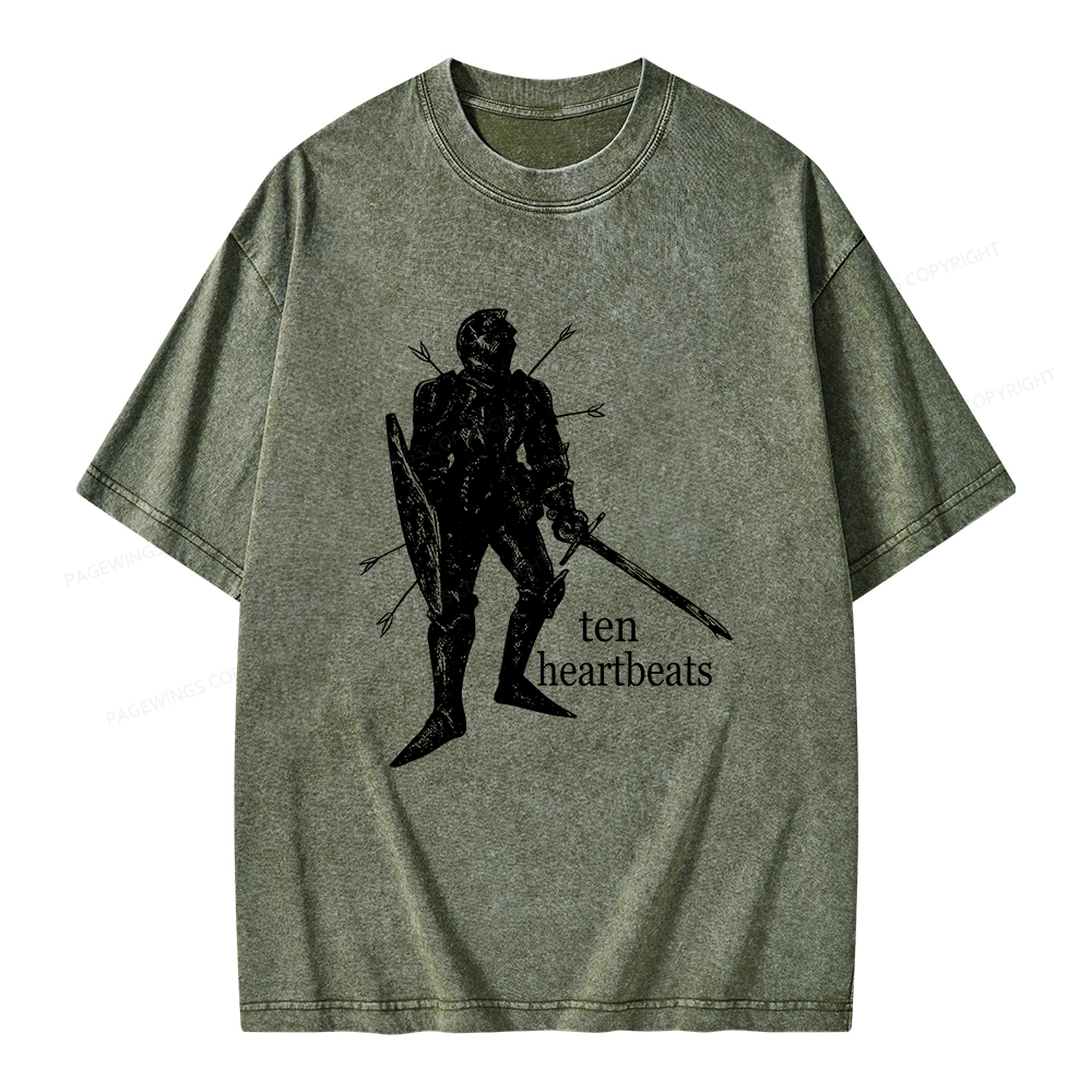 Pagewings Ten Heartbeats Unisex Washed T-shirt