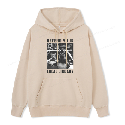 Pagewings Defend Your Local Library Unisex Classic Hoodie