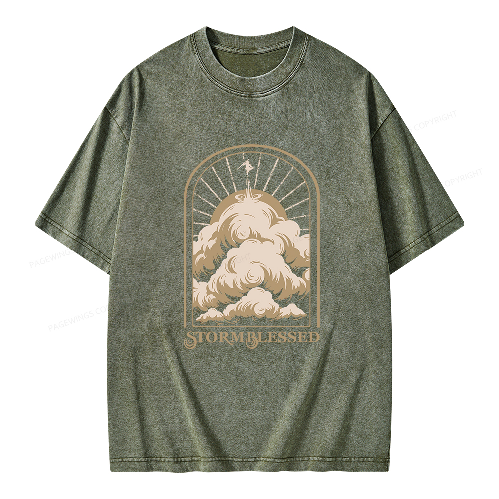 Pagewings Stormblessed Unisex Washed T-shirt
