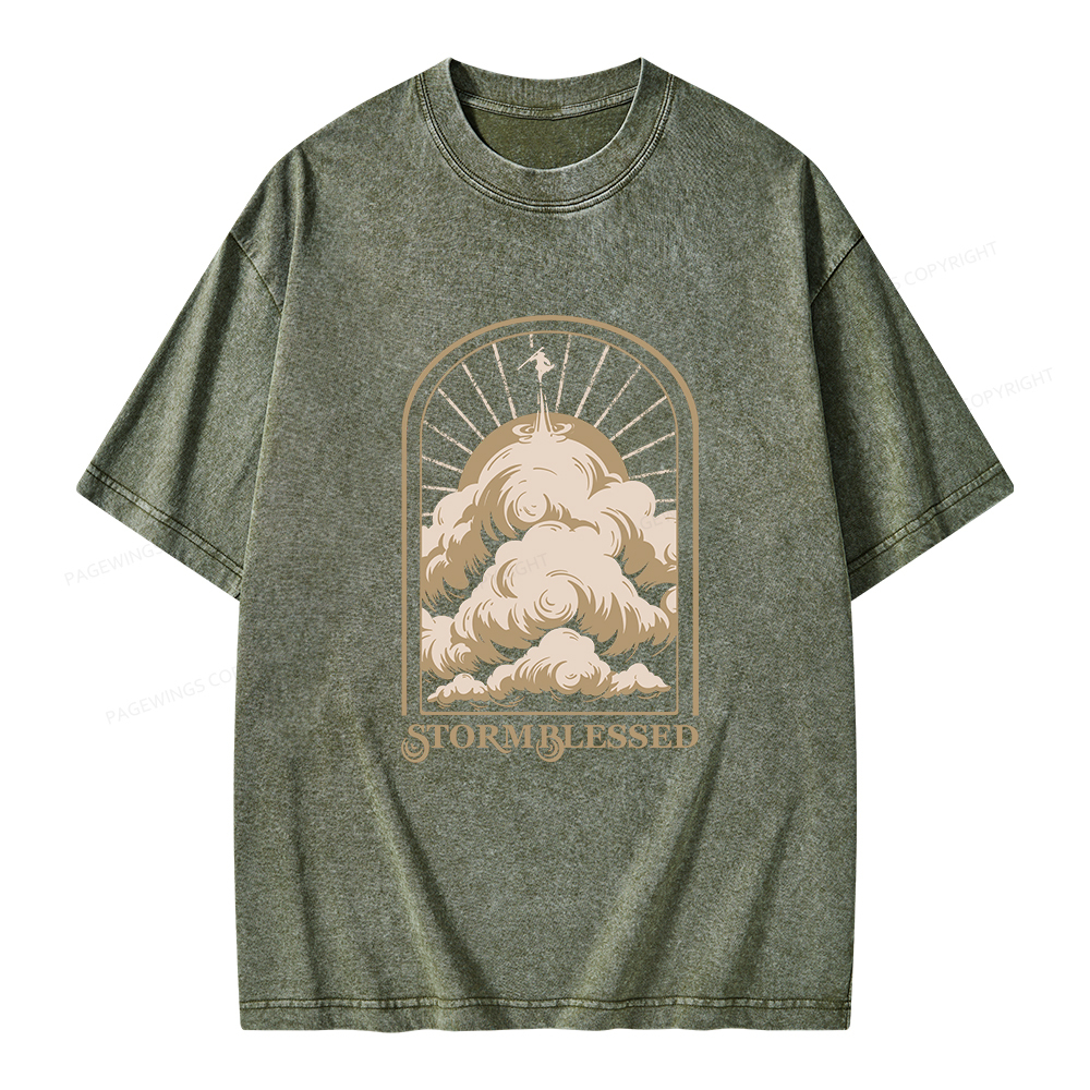 Pagewings Stormblessed Unisex Washed T-shirt