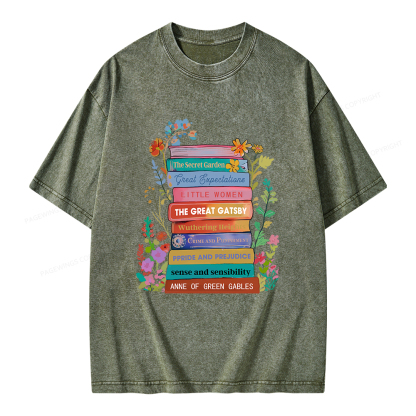 Pagewings Personalized Book Name Unisex Washed T-shirt