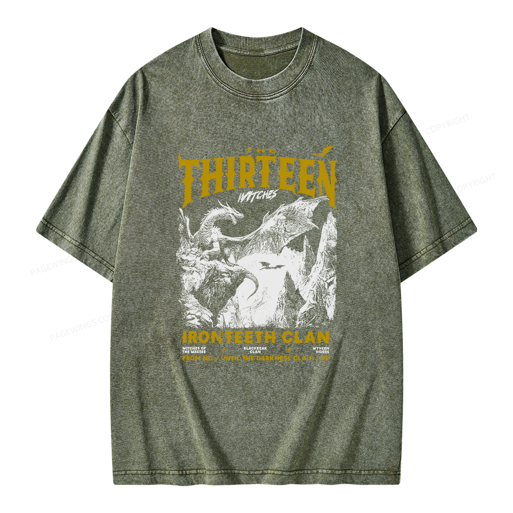 Pagewings The Thirteen Unisex Washed T-shirt