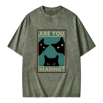 Pagewings Are You Reading Unisex Washed T-shirt