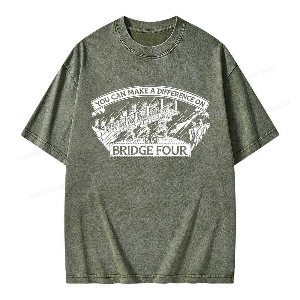 Pagewings Bridge Four Unisex Washed T-shirt