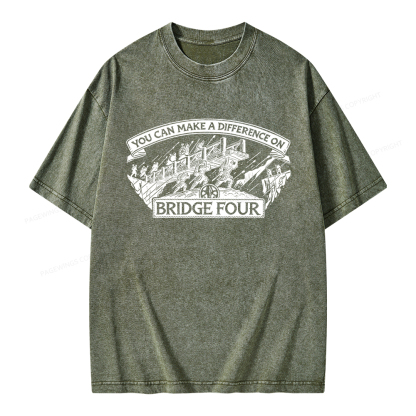 Pagewings Bridge Four Unisex Washed T-shirt