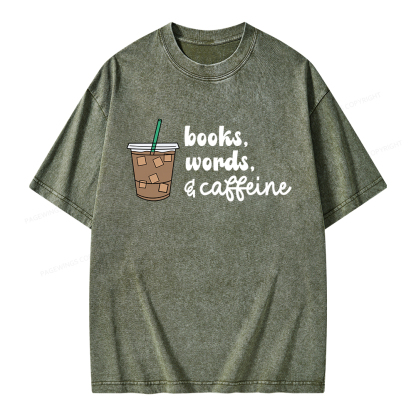Pagewings Phonemes Graphemes Caffeine Unisex Washed T-shirt
