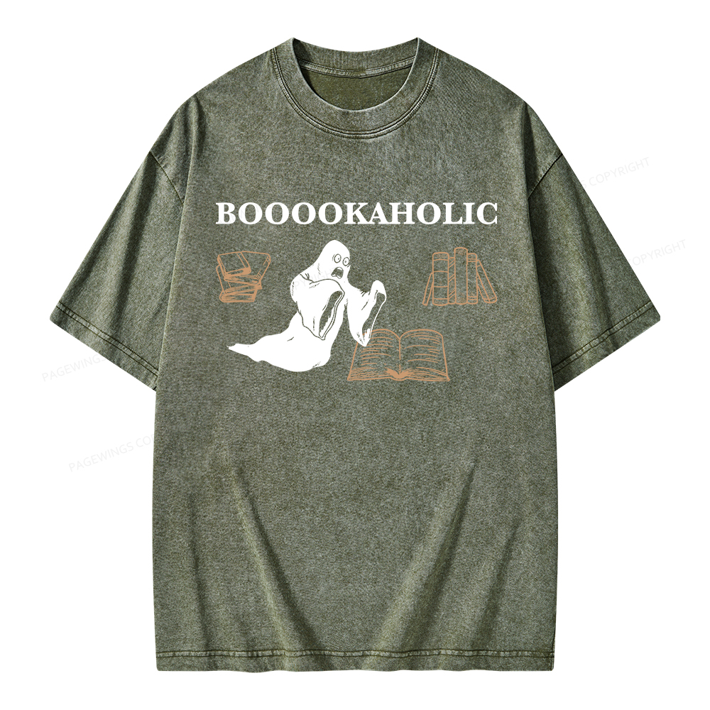 Pagewings Booookaholic Unisex Washed T-shirt