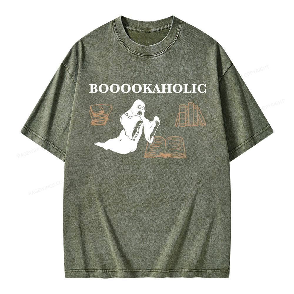 Pagewings Booookaholic Unisex Washed T-shirt