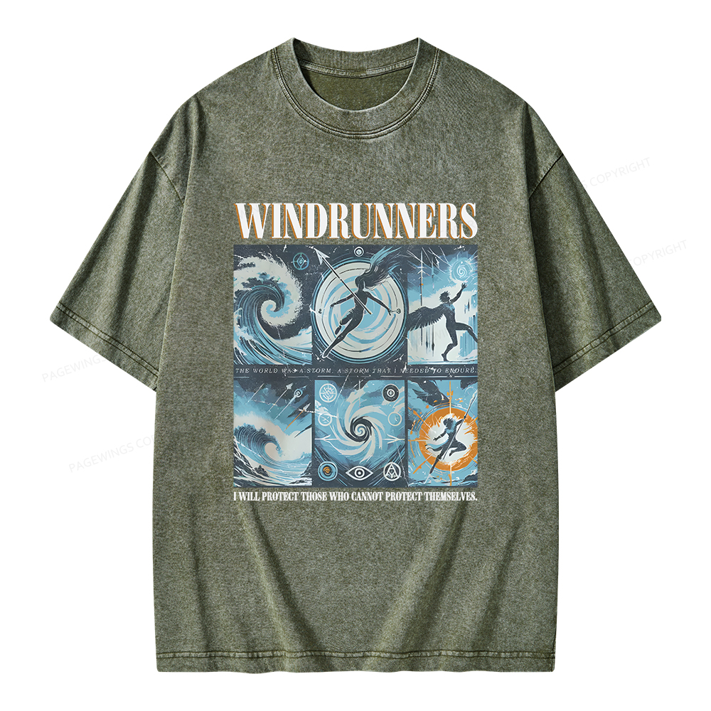 Pagewings Windrunners Unisex Washed T-shirt