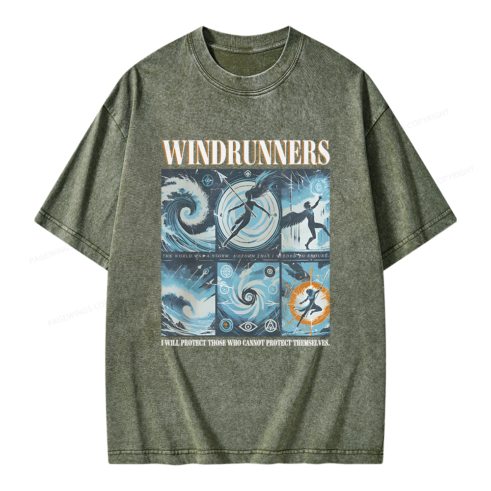 Pagewings Windrunners Unisex Washed T-shirt