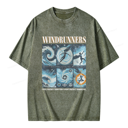 Pagewings Windrunners Unisex Washed T-shirt