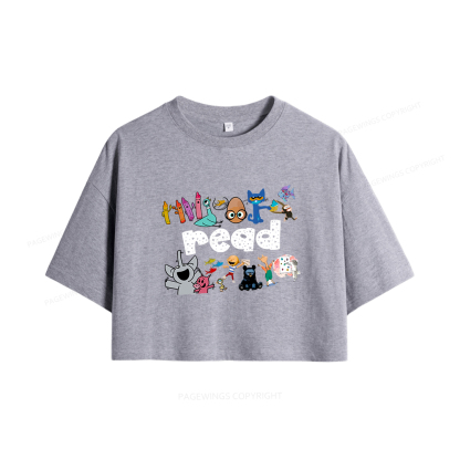 Pagewings Reading Bookish Women Crop Tops