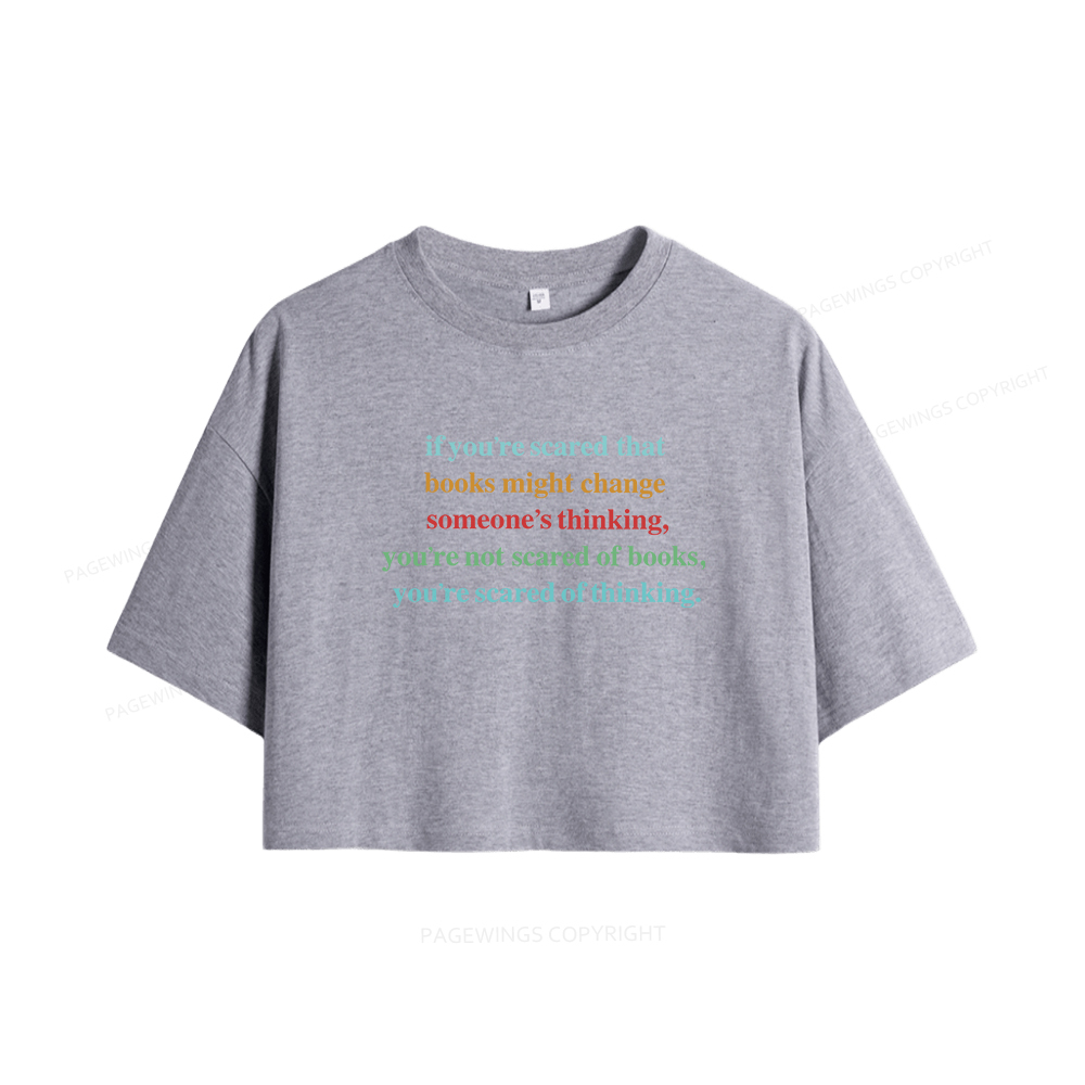 Pagewings Censorship Social Justice Shirt Booktrovert Women Crop Tops