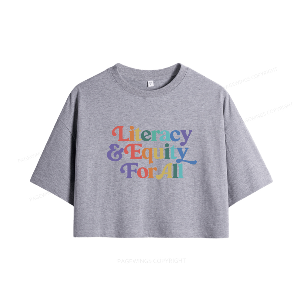 Pagewings Literacy & Equity For All Women Crop Tops